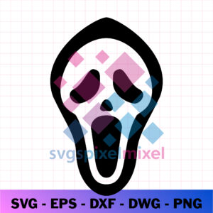 Ghostface, Scream Mask, Print Cut File Cricut, Silhouette Digital Download